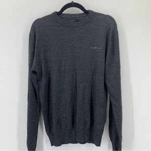 Pierre Cardin Mens Large Crewneck Pullover Sweater Business‎ Preppy Gray Logo